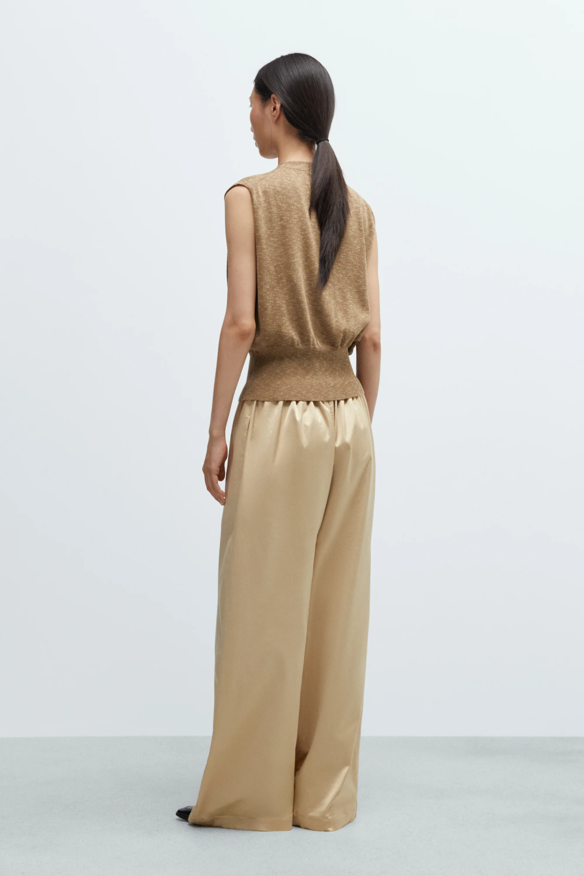 FLECKED COTTON WAISTCOAT - Image 3