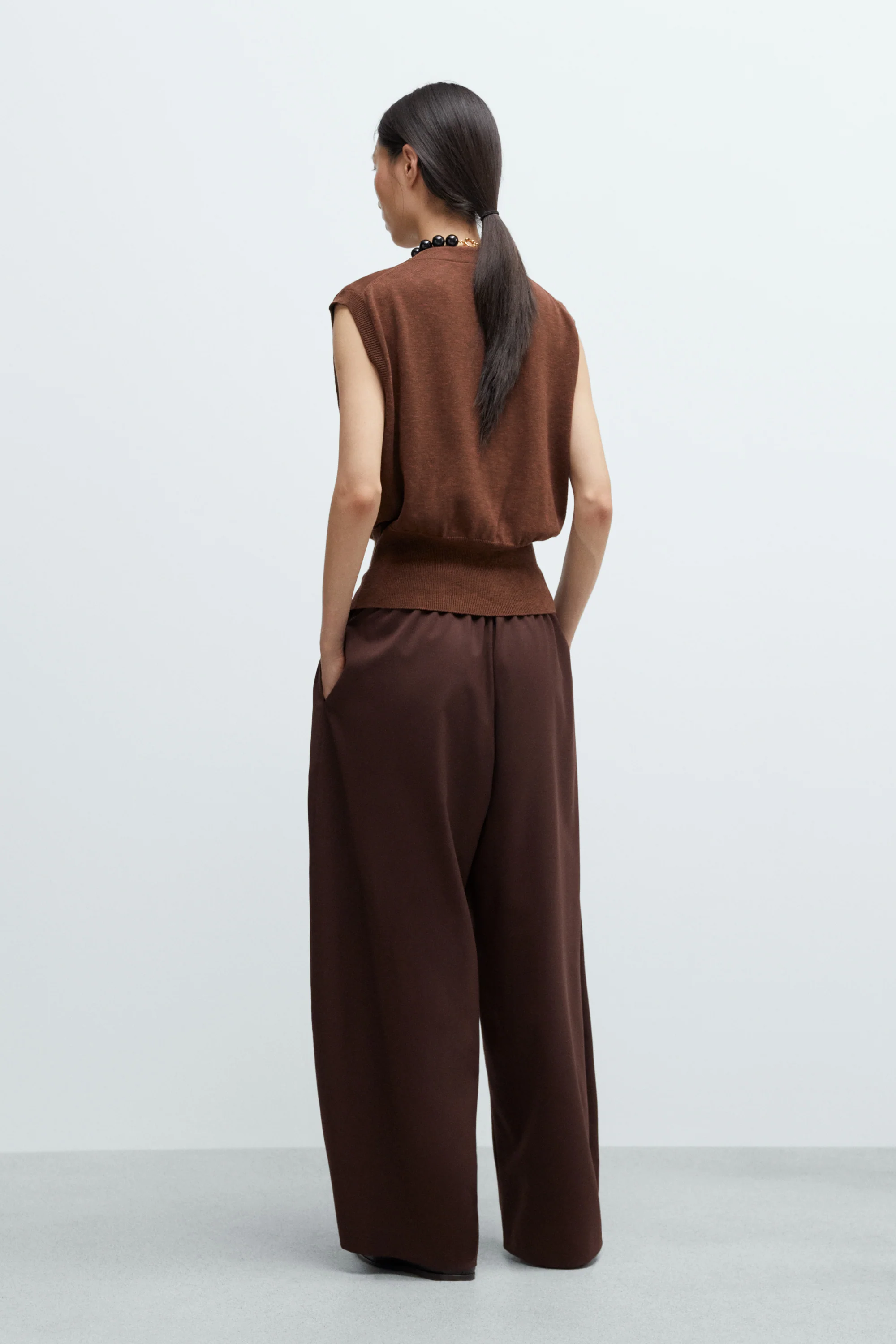 FLECKED COTTON WAISTCOAT - Image 3