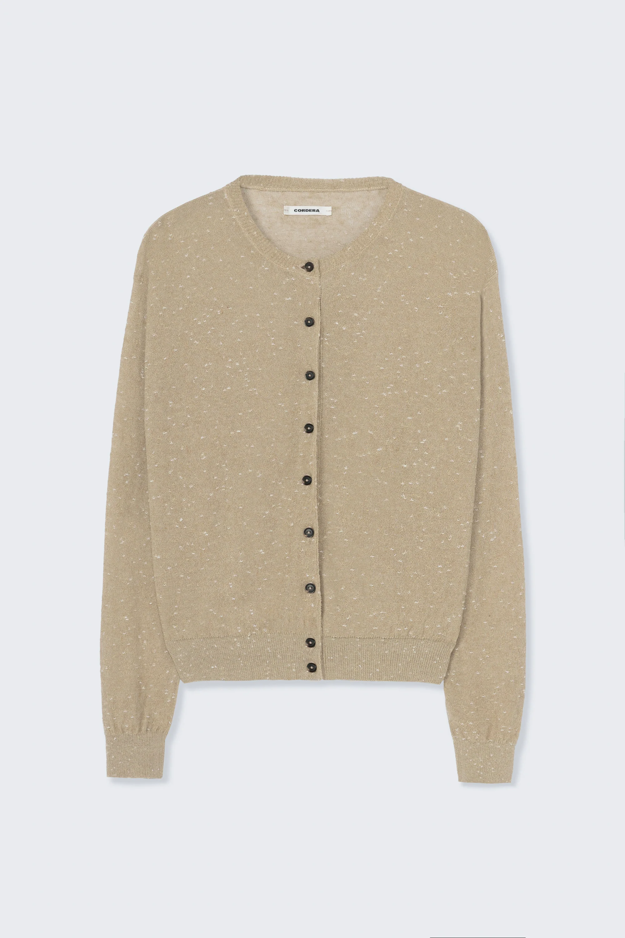 LINEN & COTTON FLECKED CARDIGAN - Image 4