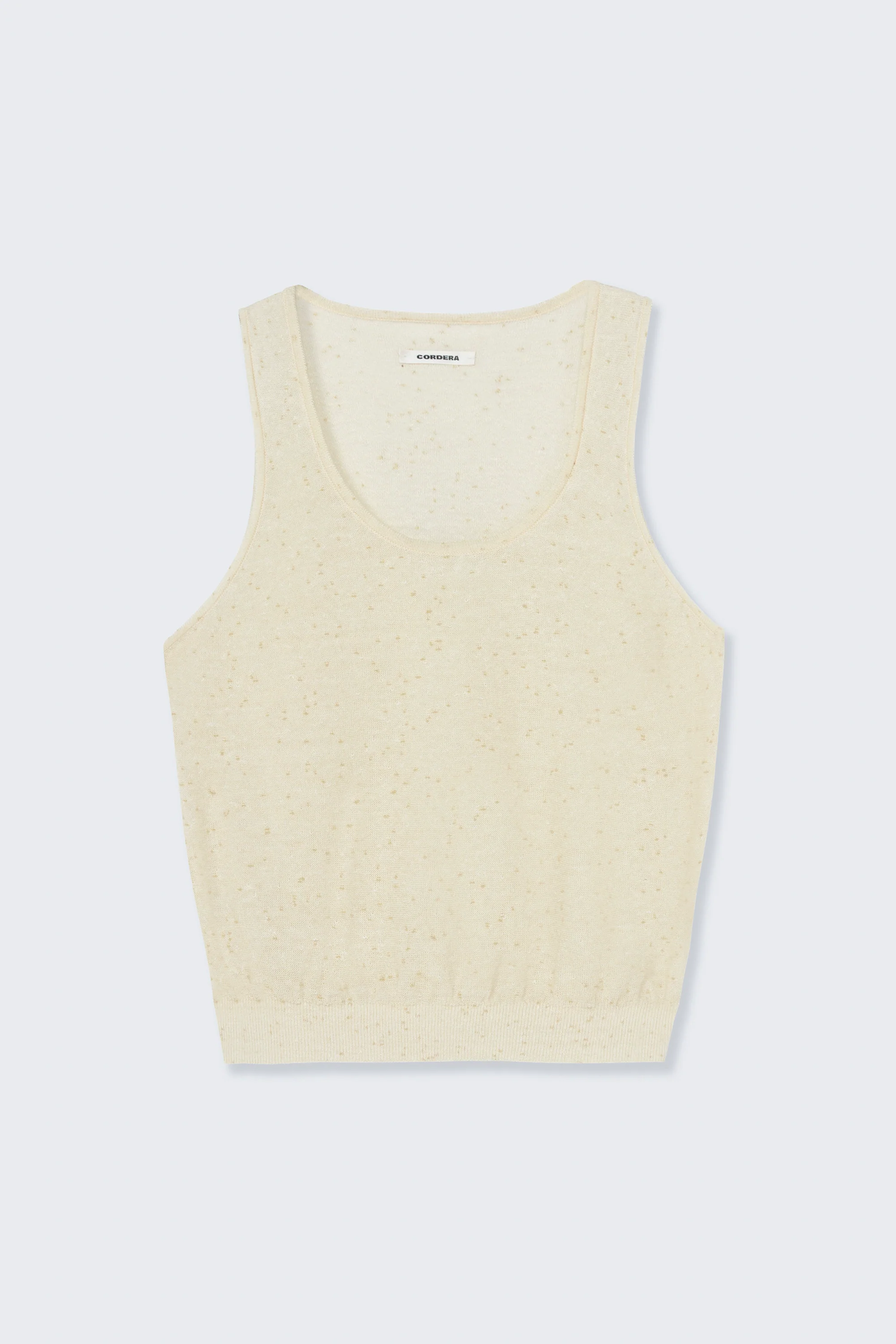 LINEN & COTTON FLECKED TANK TOP - Image 4