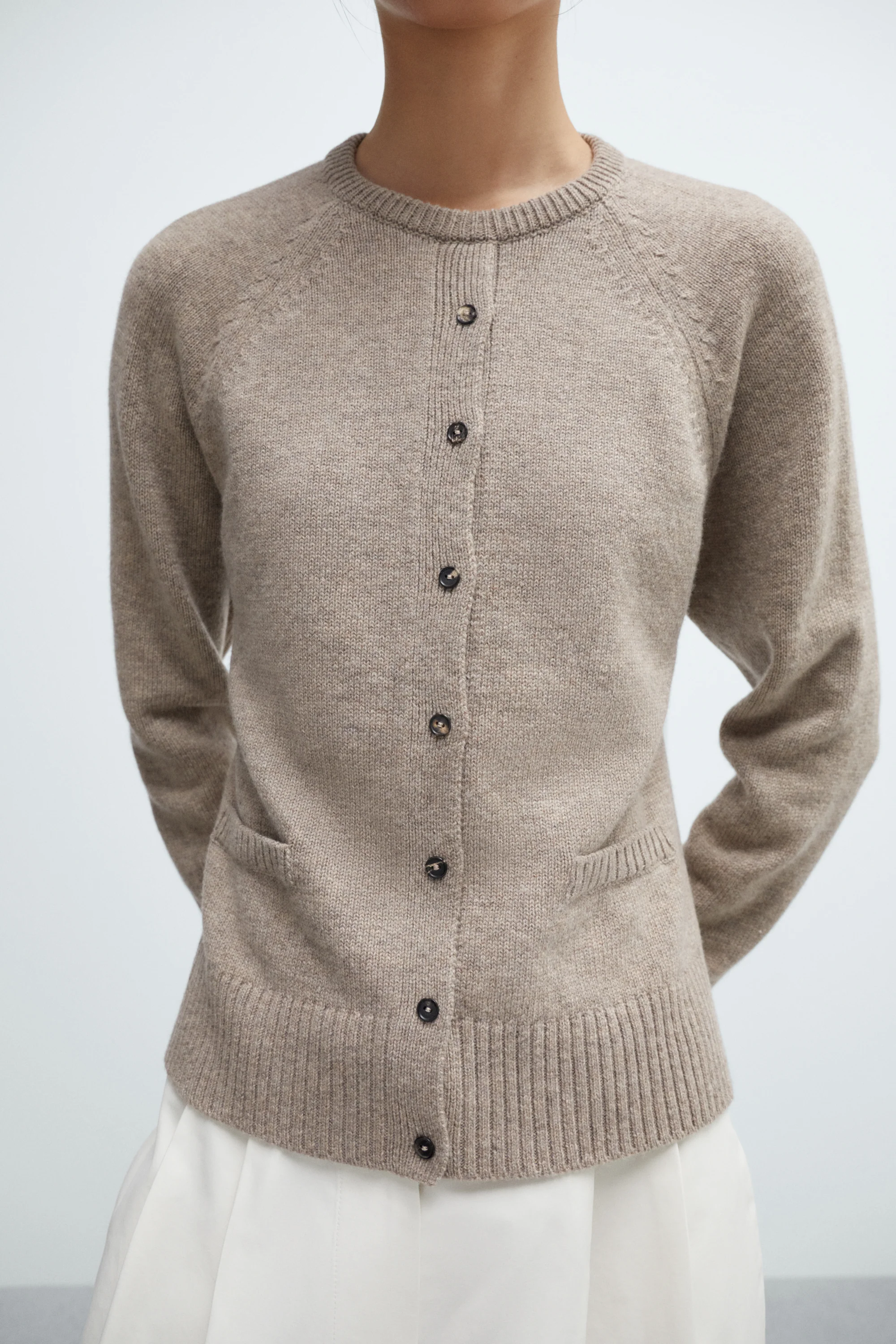 MERINO WOOL OPEN-BACK CARDIGAN - Image 2