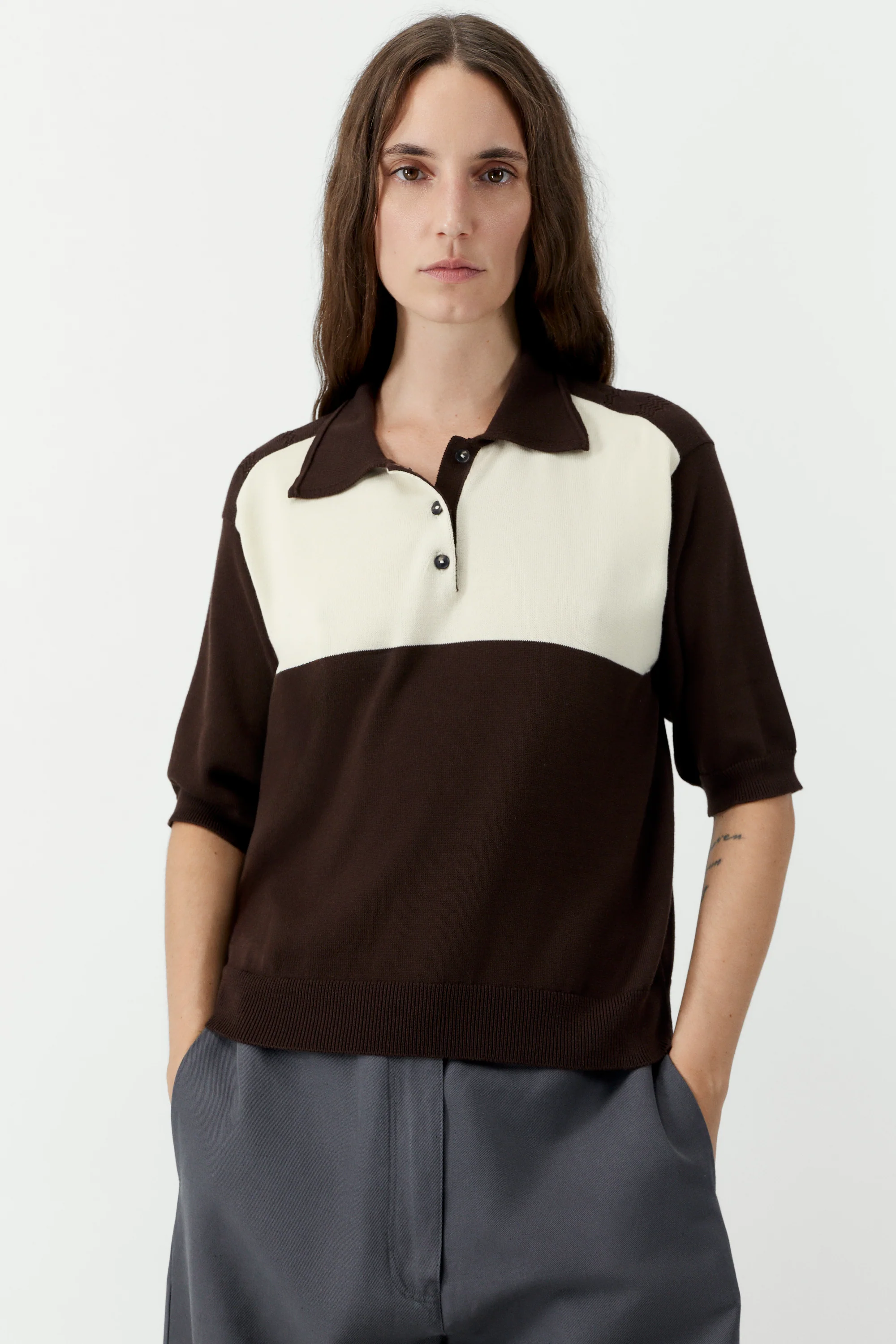 ORGANIC COTTON COLORBLOCK POLO - Image 2