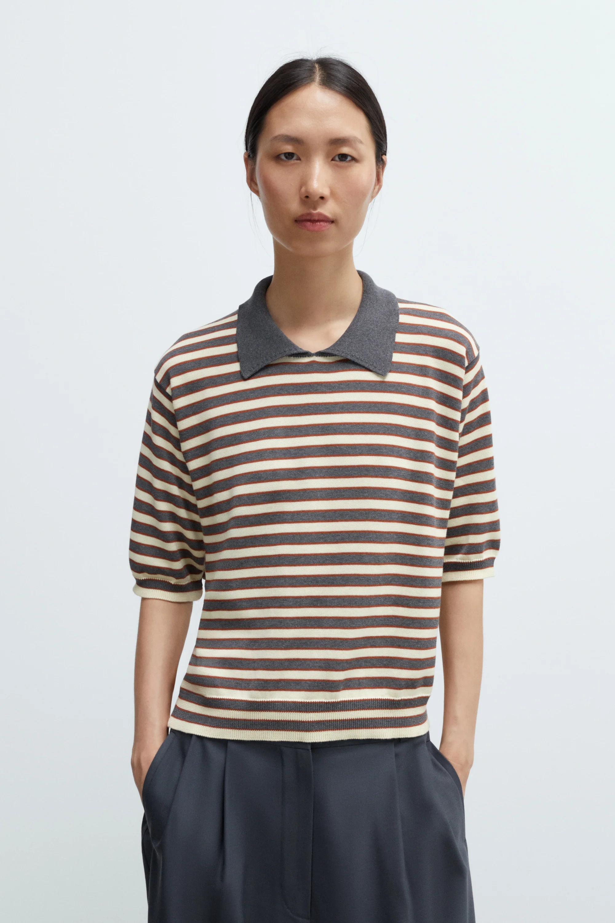 ORGANIC COTTON STRIPED POLO - Image 2