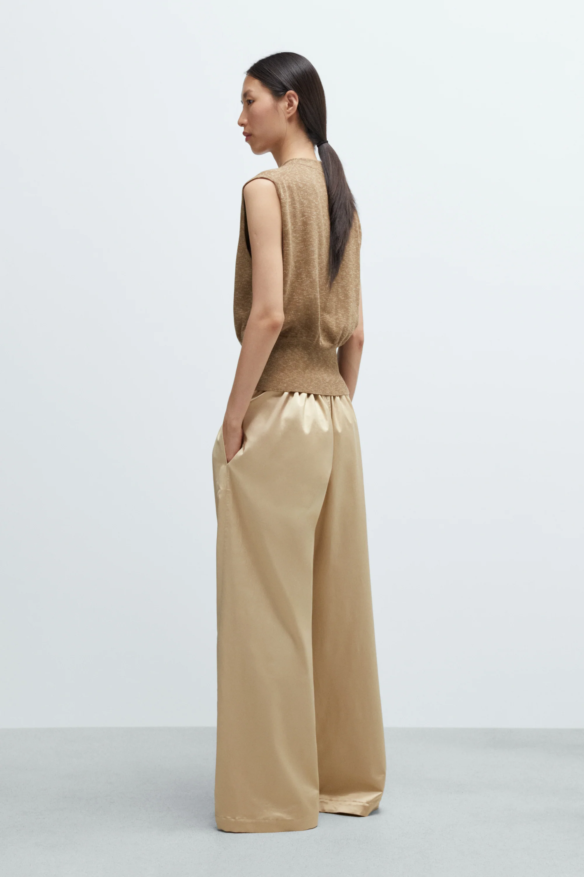 SATIN DRAWSTRING PANTS - Image 3