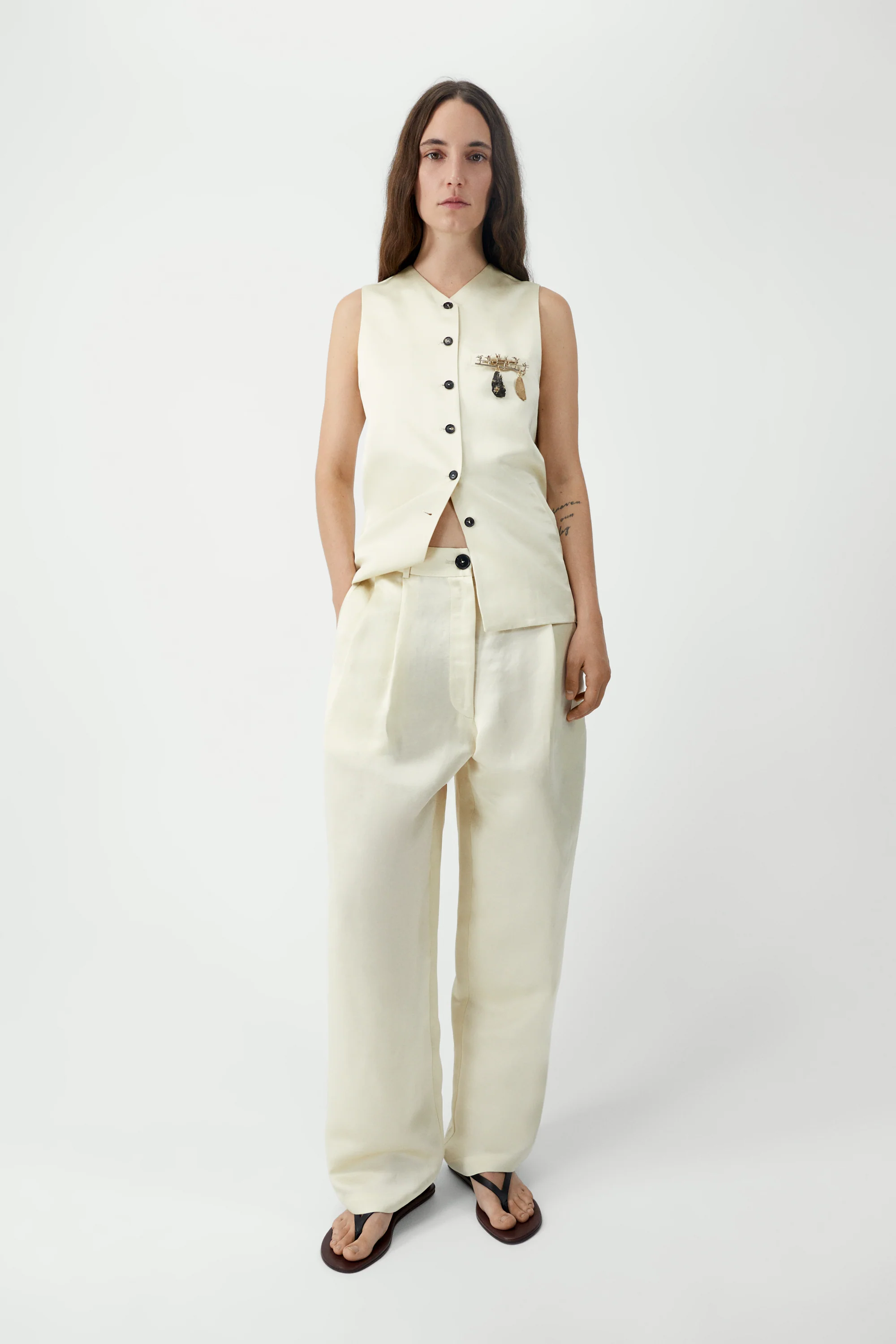 SATIN MASCULINE PANTS