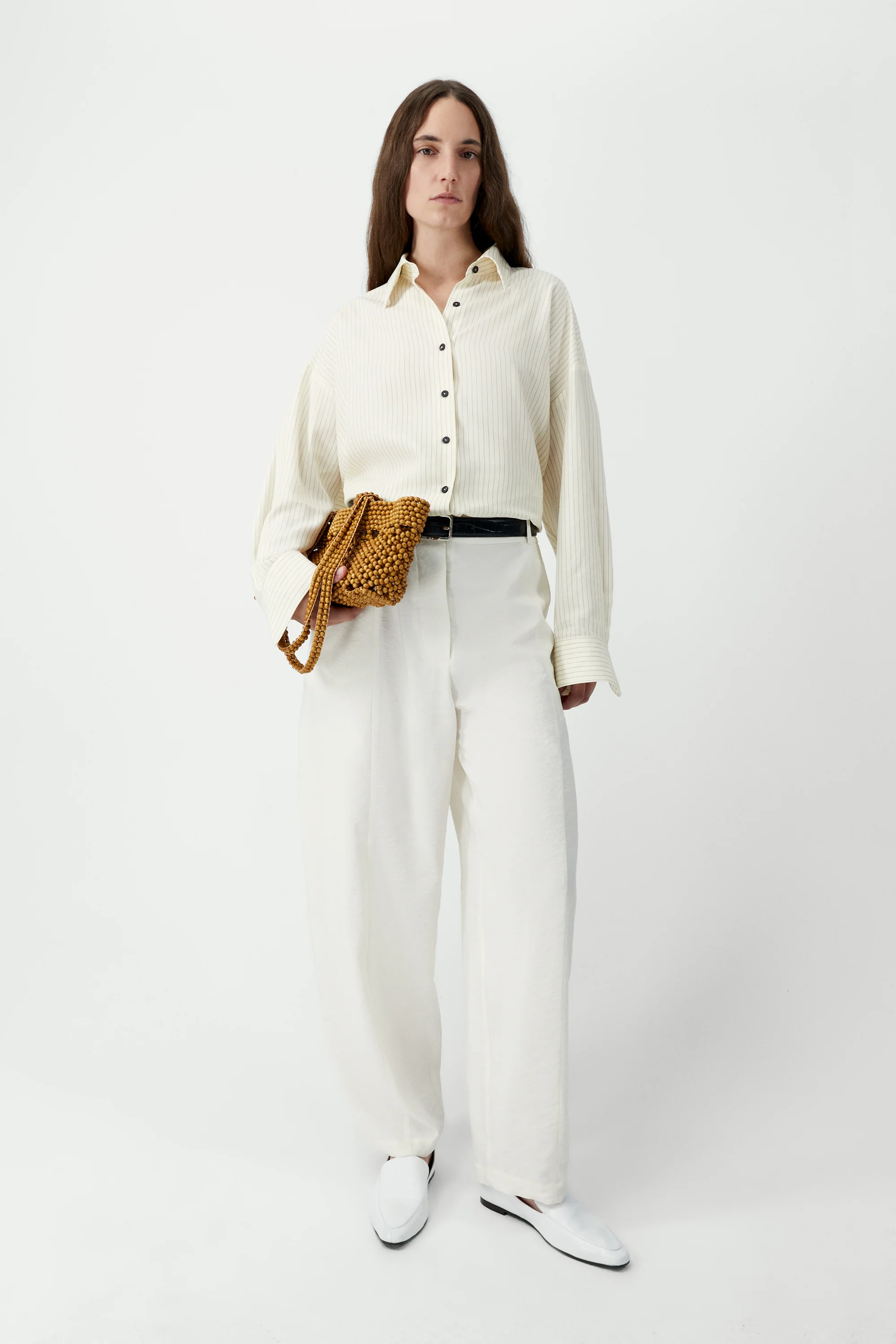 SILK BARREL PANTS