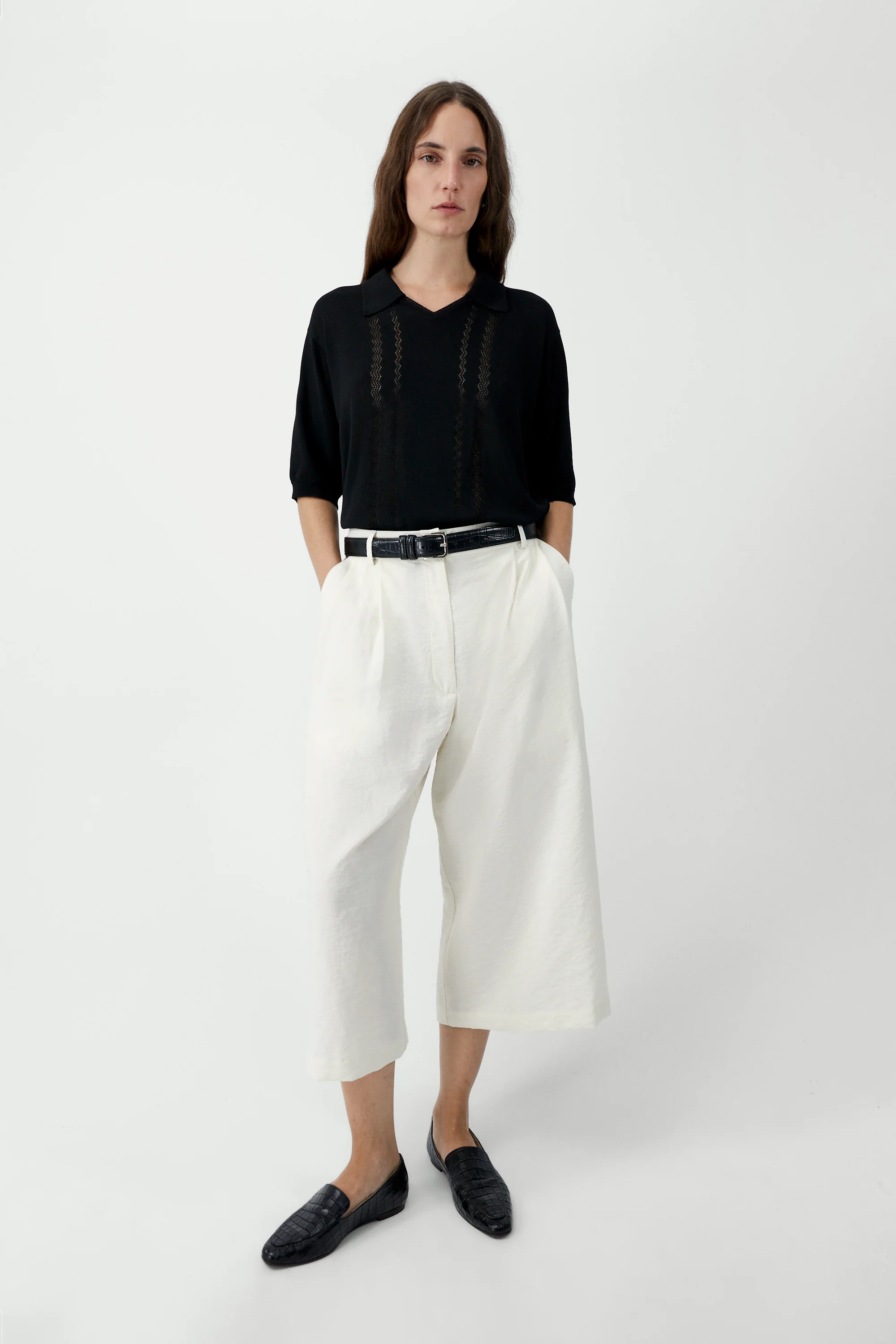 SILK CAPRI PANTS